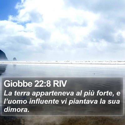 Giobbe 22:8 RIV Bible Verse Image