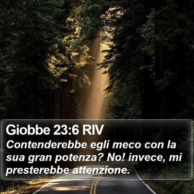 Giobbe 23:6 RIV Bible Verse Image