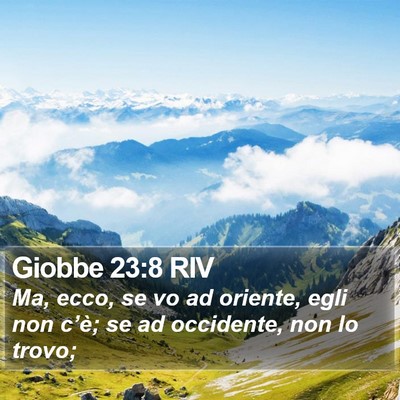 Giobbe 23:8 RIV Bible Verse Image