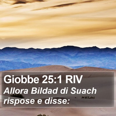 Giobbe 25:1 RIV Bible Verse Image
