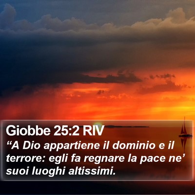 Giobbe 25:2 RIV Bible Verse Image