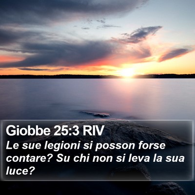 Giobbe 25:3 RIV Bible Verse Image
