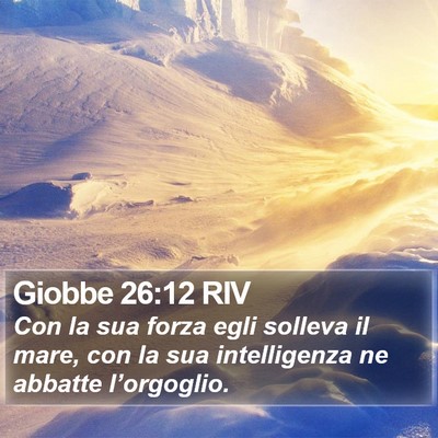 Giobbe 26:12 RIV Bible Verse Image
