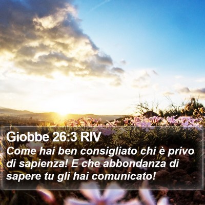 Giobbe 26:3 RIV Bible Verse Image