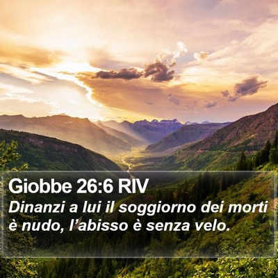 Giobbe 26:6 RIV Bible Verse Image