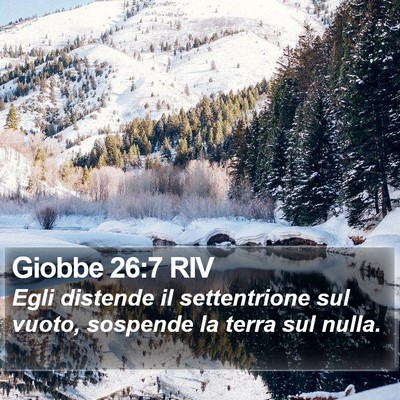 Giobbe 26:7 RIV Bible Verse Image