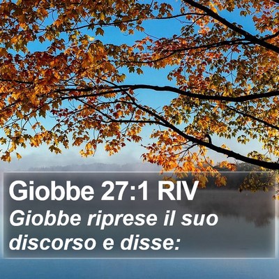 Giobbe 27:1 RIV Bible Verse Image