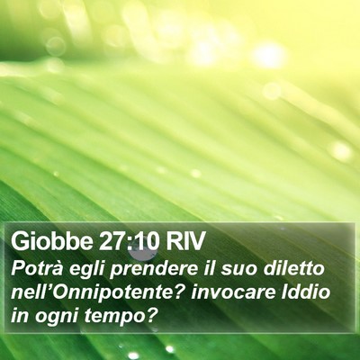 Giobbe 27:10 RIV Bible Verse Image