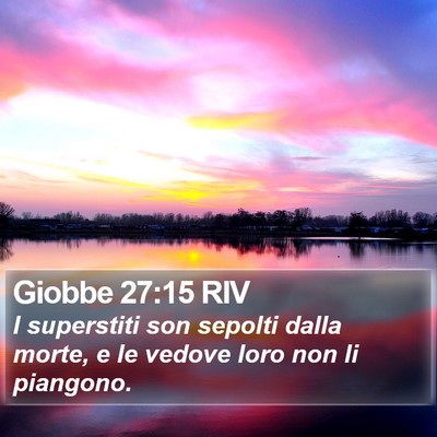 Giobbe 27:15 RIV Bible Verse Image
