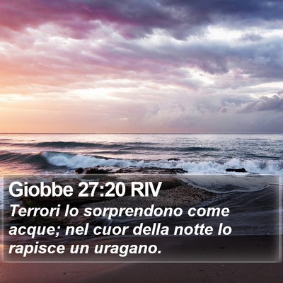 Giobbe 27:20 RIV Bible Verse Image