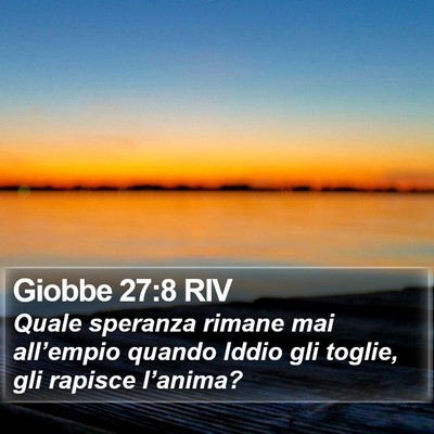 Giobbe 27:8 RIV Bible Verse Image