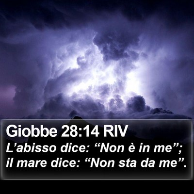 Giobbe 28:14 RIV Bible Verse Image