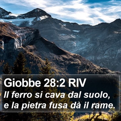 Giobbe 28:2 RIV Bible Verse Image