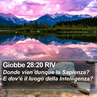 Giobbe 28:20 RIV Bible Verse Image