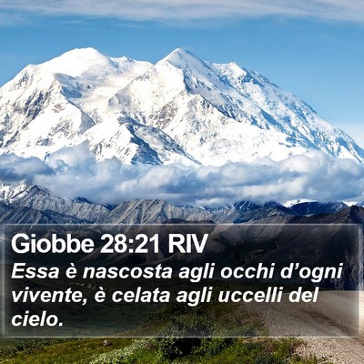 Giobbe 28:21 RIV Bible Verse Image