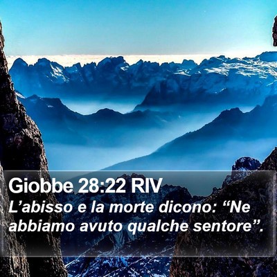 Giobbe 28:22 RIV Bible Verse Image