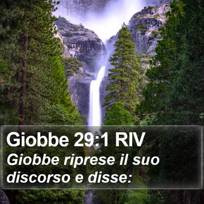 Giobbe 29:1 RIV Bible Verse Image