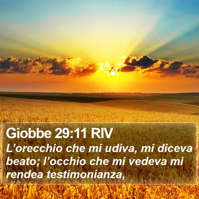 Giobbe 29:11 RIV Bible Verse Image