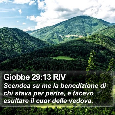 Giobbe 29:13 RIV Bible Verse Image