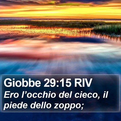 Giobbe 29:15 RIV Bible Verse Image