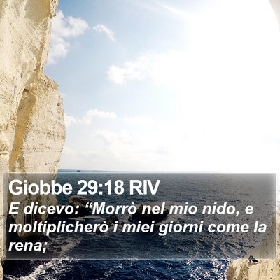 Giobbe 29:18 RIV Bible Verse Image