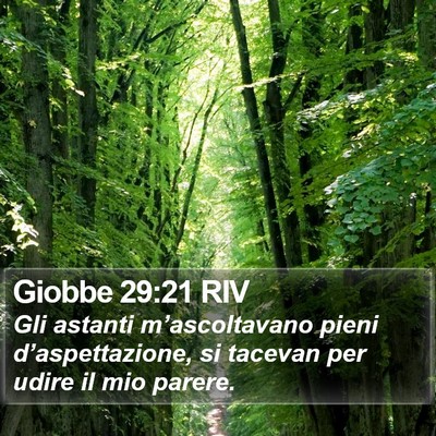 Giobbe 29:21 RIV Bible Verse Image