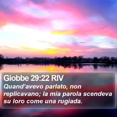Giobbe 29:22 RIV Bible Verse Image