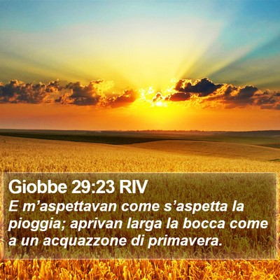 Giobbe 29:23 RIV Bible Verse Image