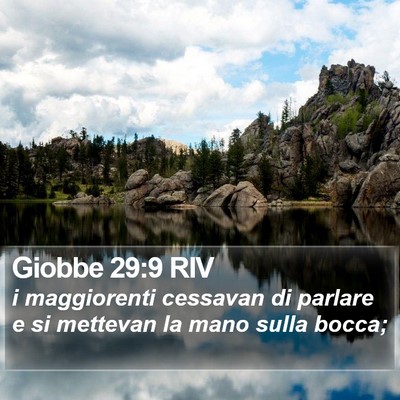 Giobbe 29:9 RIV Bible Verse Image