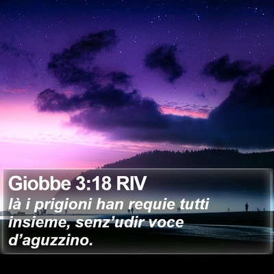 Giobbe 3:18 RIV Bible Verse Image