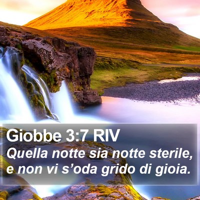 Giobbe 3:7 RIV Bible Verse Image