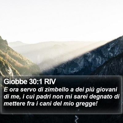 Giobbe 30:1 RIV Bible Verse Image