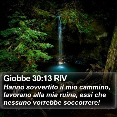 Giobbe 30:13 RIV Bible Verse Image