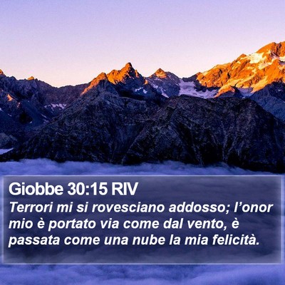 Giobbe 30:15 RIV Bible Verse Image