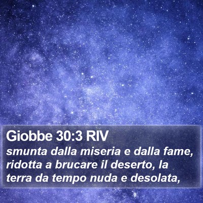 Giobbe 30:3 RIV Bible Verse Image