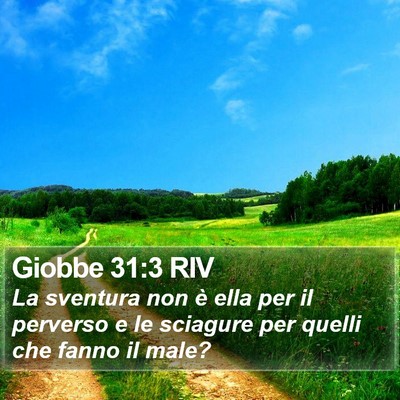 Giobbe 31:3 RIV Bible Verse Image