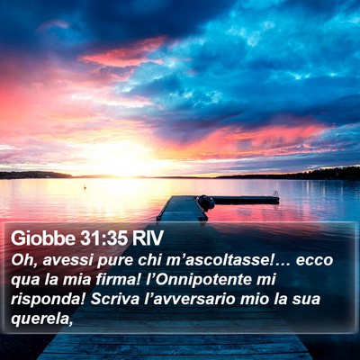 Giobbe 31:35 RIV Bible Verse Image