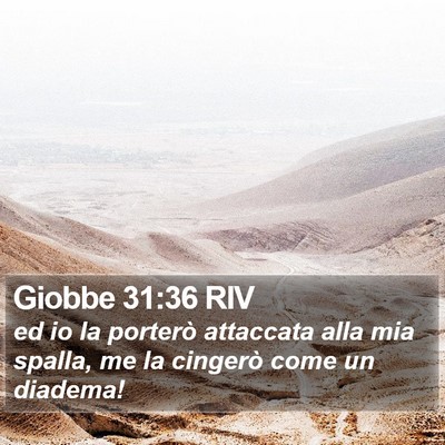 Giobbe 31:36 RIV Bible Verse Image