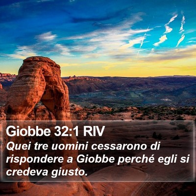 Giobbe 32:1 RIV Bible Verse Image