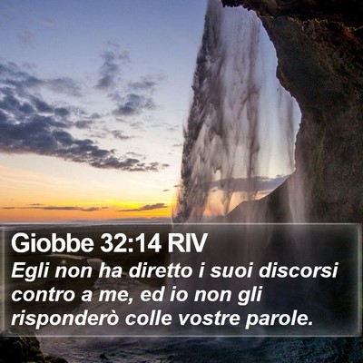 Giobbe 32:14 RIV Bible Verse Image