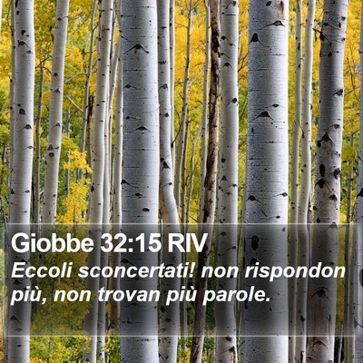 Giobbe 32:15 RIV Bible Verse Image