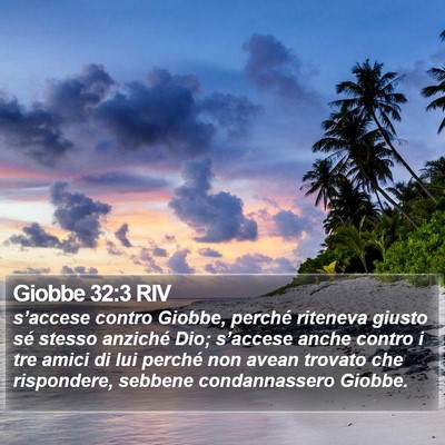 Giobbe 32:3 RIV Bible Verse Image