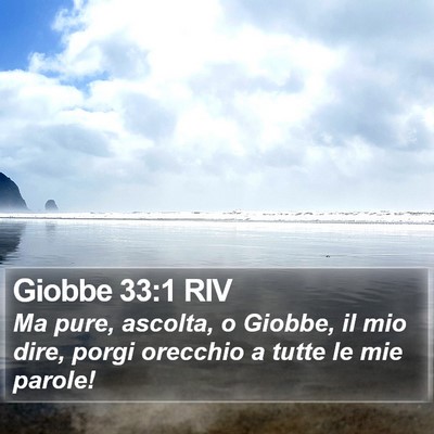 Giobbe 33:1 RIV Bible Verse Image