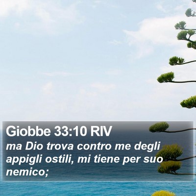 Giobbe 33:10 RIV Bible Verse Image
