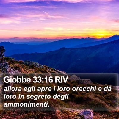 Giobbe 33:16 RIV Bible Verse Image