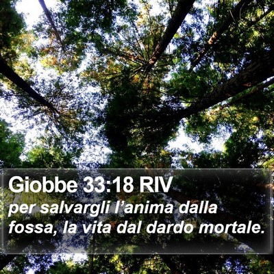 Giobbe 33:18 RIV Bible Verse Image