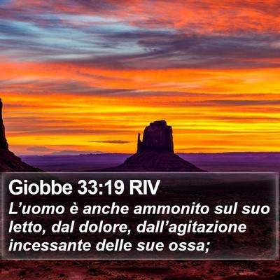 Giobbe 33:19 RIV Bible Verse Image