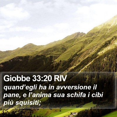 Giobbe 33:20 RIV Bible Verse Image