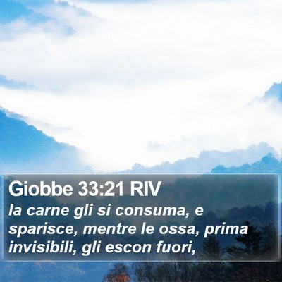 Giobbe 33:21 RIV Bible Verse Image