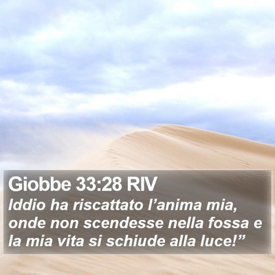 Giobbe 33:28 RIV Bible Verse Image
